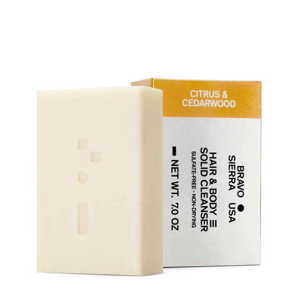Hair and Body Solid Cleanser - Citrus and Cedarwood - 7 oz. (1 Bar)