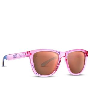 LXE Sunglasses Pink & Blue Frames Gold Mirror Lenses