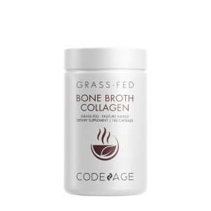 Bone Broth Collagen Peptides Type I - II & 3 + Turmeric & Ashwagandha - 180 Capsules (30 Servings)