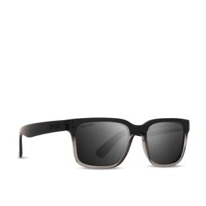 Romeo Sunglasses Black & Clear Frames Smoke Polarized Lenses
