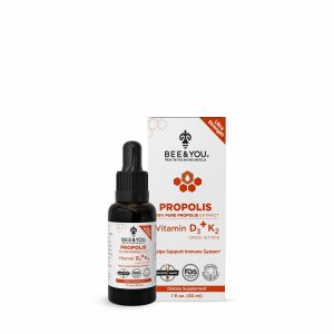 Propolis: 30% Pure Propolis Extract with Vitamin D3 & K2 - 30 ml. (30 Servings)