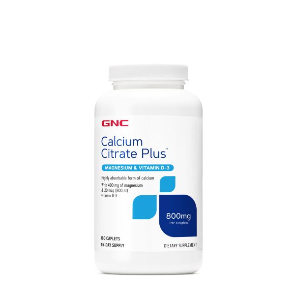 Calcium Citrate Plus™ 800 mg - 180 Caplets (45 Servings)
