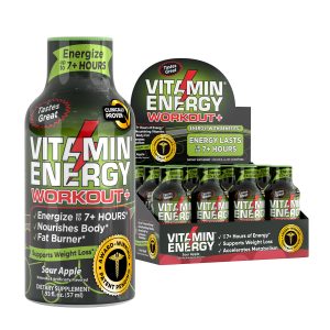 Workout+ Liquid Supplement - Sour Apple - 1.93oz. (12 Bottles)