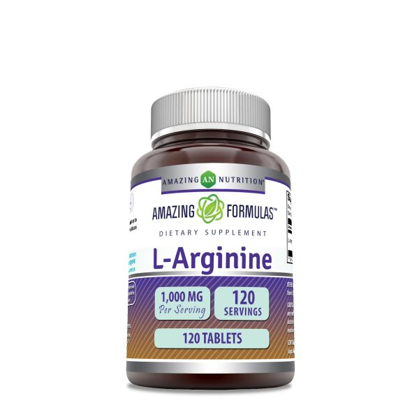 L-Arginine 1000mg - 120 Tablets (120 Servings)