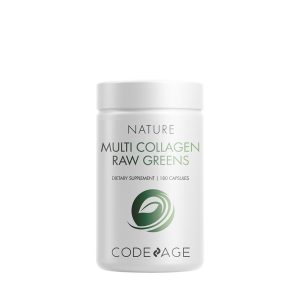 Hydrolyzed Multi Collagen Peptides Raw Greens with 21 Fruits & Veggies - 180 Capsules (30 Servings)