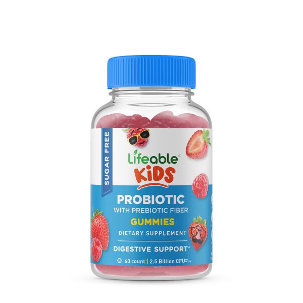Kids Sugar Free Probiotic and Fiber - 60 Gummies (60 Servings)