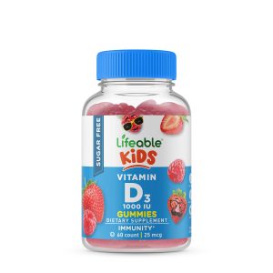 Sugar Free Kids Vitamin D3 1000IU - 60 Gummies (60 Servings)
