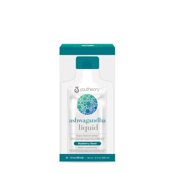 Ashwagandha Liquid - Blueberry Flavor - 1 oz. (12 Packs)
