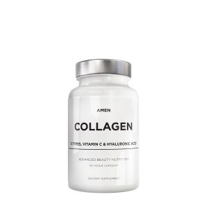 Amen Collagen Hydrolyzed Multi Collagen Peptides + Vitamin C - 90 Veggie Capsules (30 Servings)
