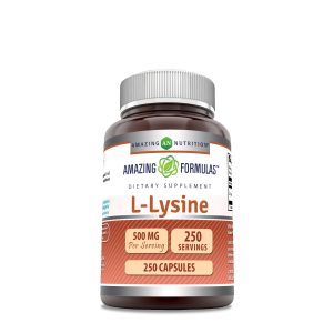 L-Lysine 500mg - 250 Capsules (250 Servings)