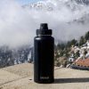 30oz Sport Vacuum Insulated Stainless Steel Water Bottle - Black - Image 2