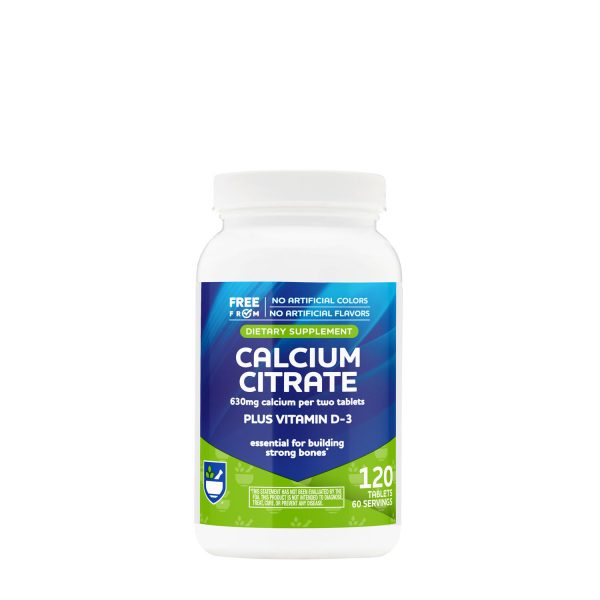 Calcium Citrate plus Vitamin D-3 - 120 Tablets