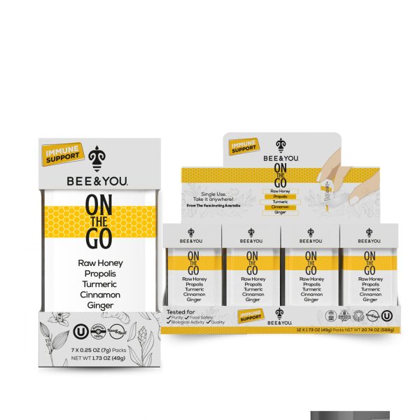 On The Go Immune Support Raw Honey Single Serve Packets - 0.25 oz. (12 Packets)